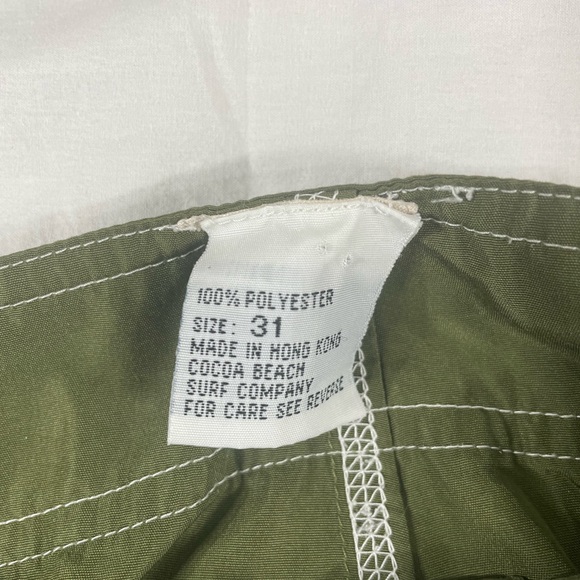 Cocoa Beach Mens Green Swin Board Shorts Size 31 - Picture 7 of 10